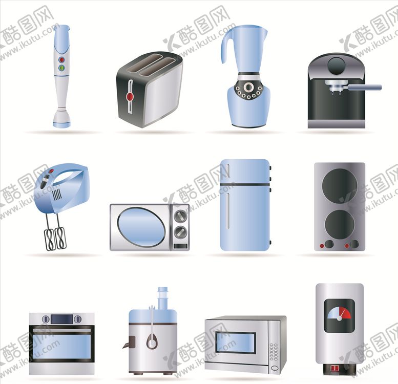 编号：34164207090248377867【酷图网】源文件下载-矢量家用电器厨房电器