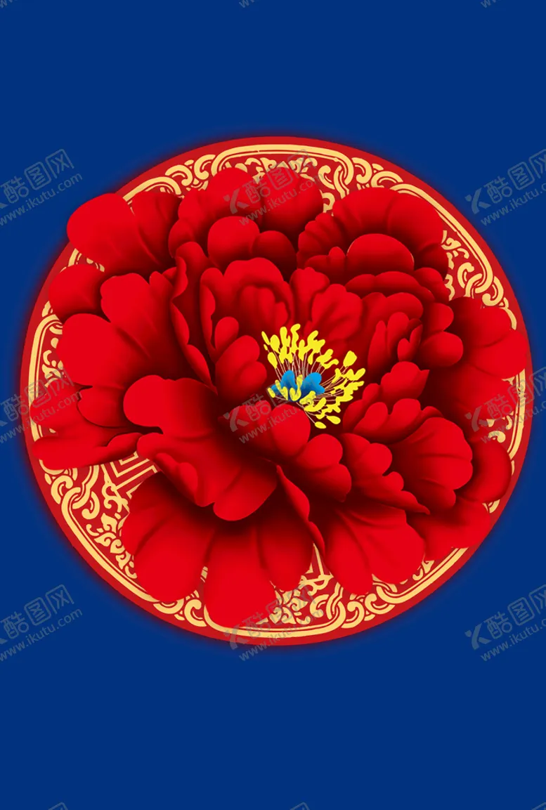编号：34912809160735015184【酷图网】源文件下载-牡丹花彩画
