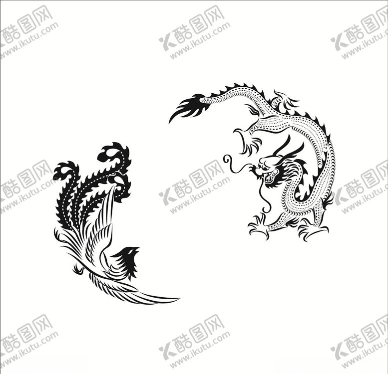 编号：21462305180815247805【酷图网】源文件下载-游龙戏凤