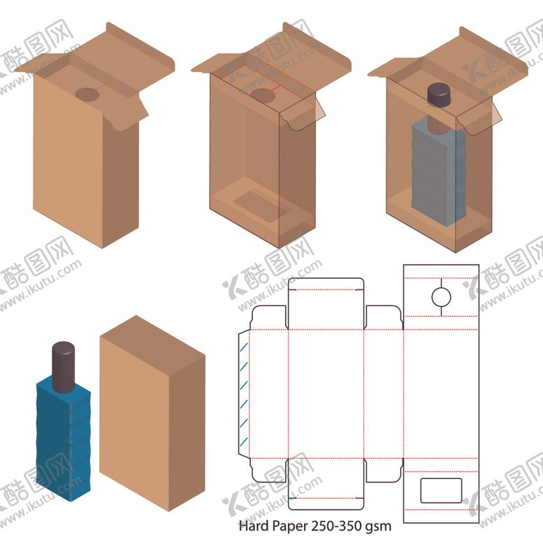 编号：30542409180210428567【酷图网】源文件下载-纸质包装盒刀模设计图