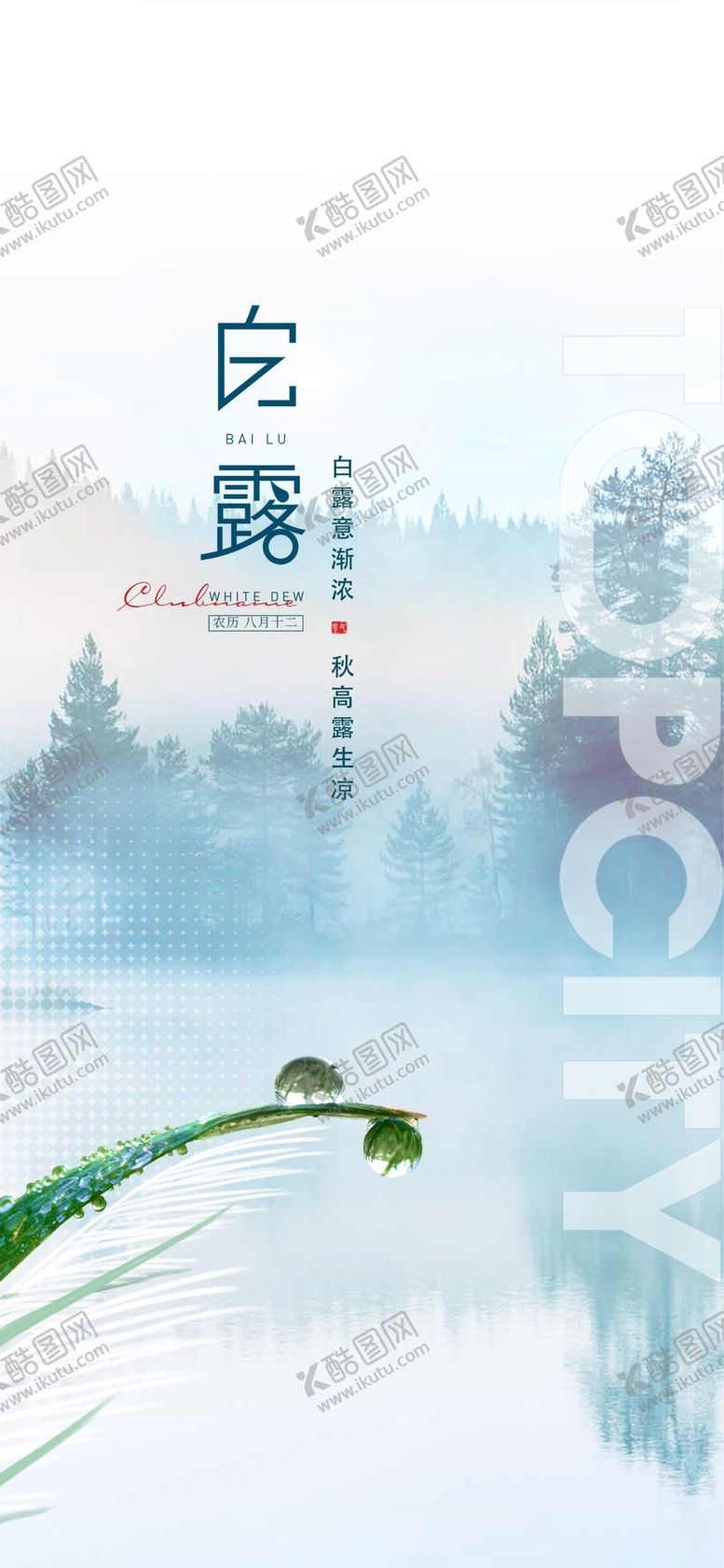 编号：89348202202056479531【酷图网】源文件下载-白露地产海报展架画面