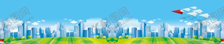 编号：30706411011854367796【酷图网】源文件下载-飞机城市卡通动态蓝