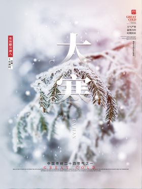 中国风唯美元旦节海报