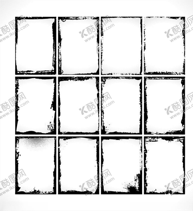 编号：68590006250108531267【酷图网】源文件下载-矢量水墨墨迹边框