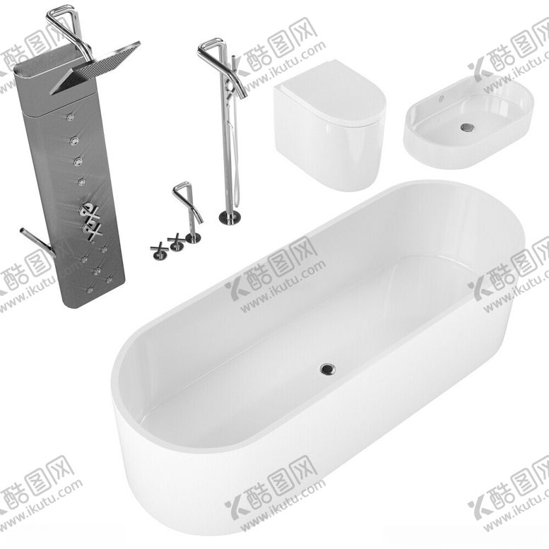 编号：89625702210209298665【酷图网】源文件下载-C4D模型卫浴用品