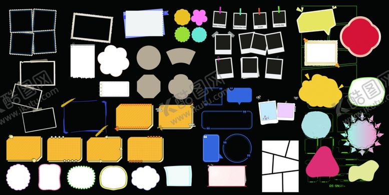 编号：17063511021614025972【酷图网】源文件下载-多样几何图形照片框