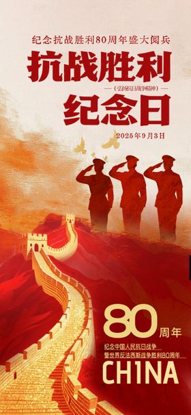 抗战胜利阅兵海报