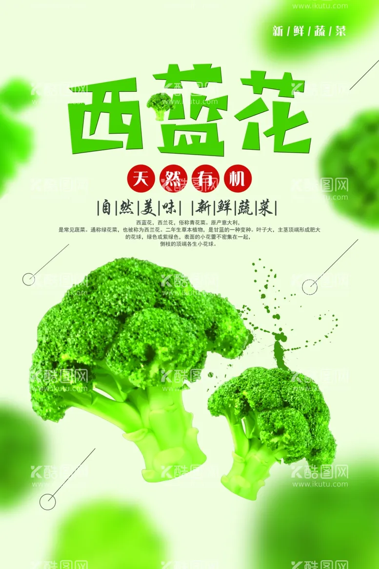 编号：36759210032040465068【酷图网】源文件下载-清新创意蔬菜西蓝花促销海报