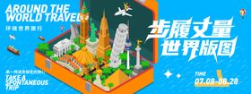 环绕世界旅游背景板
