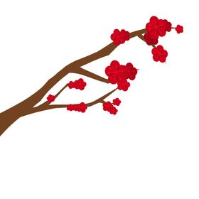 梅花树枝元素