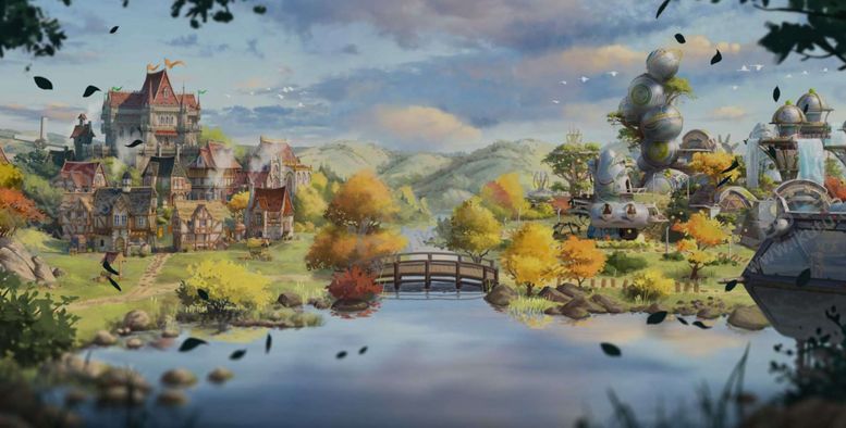编号：84177410181606081922【酷图网】源文件下载-彩色风景插画动漫背景