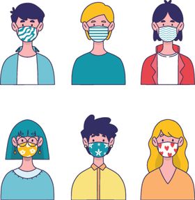 带口罩人物