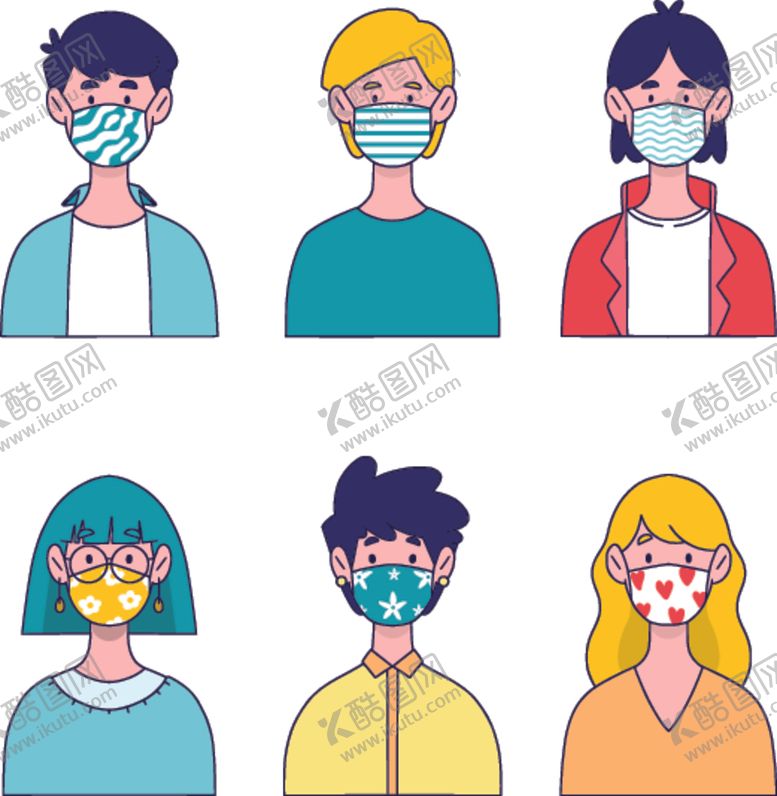 编号：22960805160857535772【酷图网】源文件下载-带口罩人物