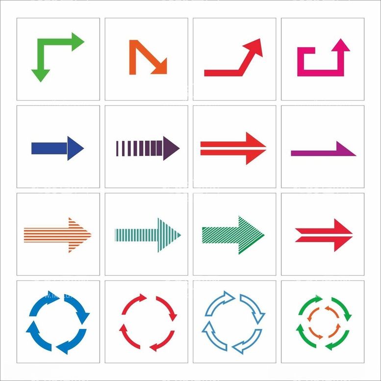 编号：94783612140612045398【酷图网】源文件下载-彩色箭头