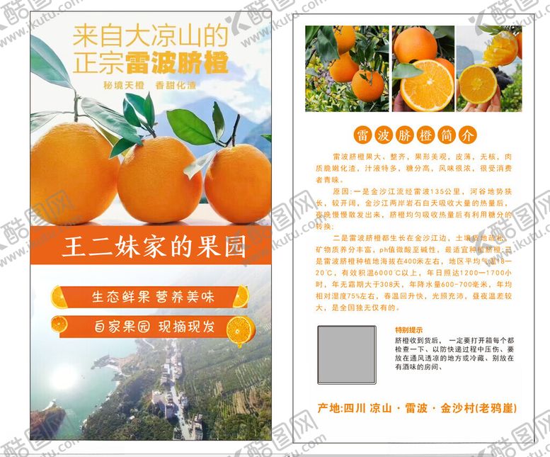编号：20337601240507029627【酷图网】源文件下载-橙子售后卡