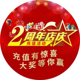 2周年店庆活动展架海报