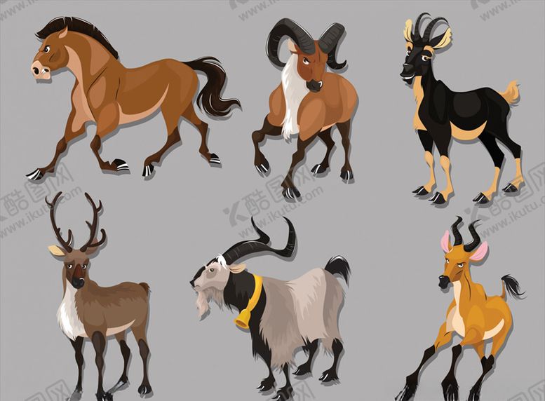 编号：34973309290225585932【酷图网】源文件下载-卡通动感野生动物