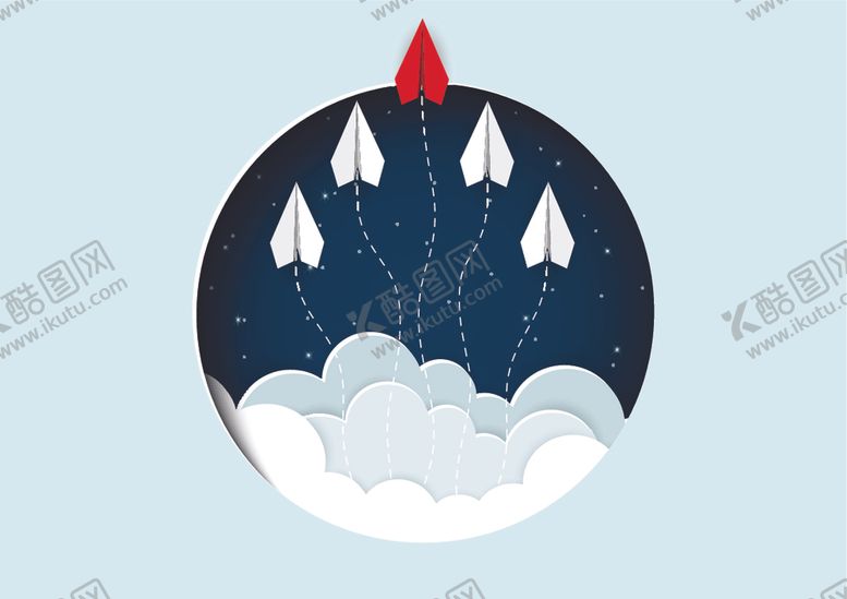 编号：39554410101650414138【酷图网】源文件下载-纸飞机概念