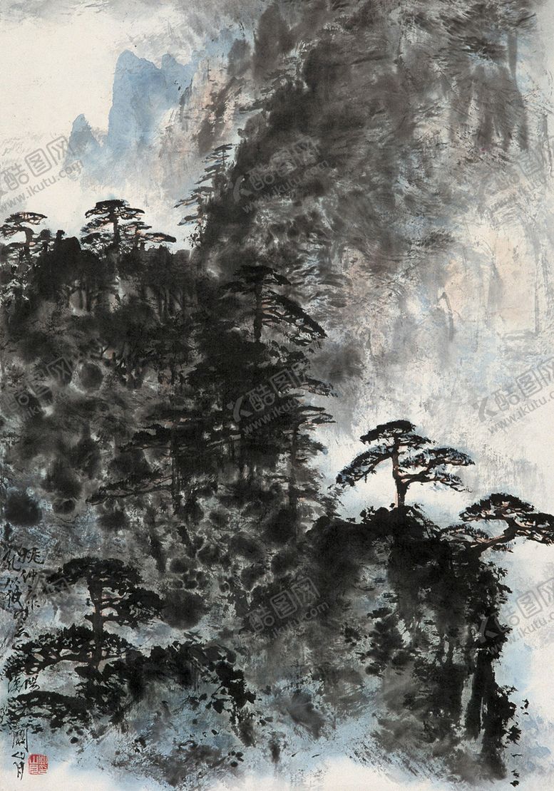 编号：53698501140119058381【酷图网】源文件下载-关山月黑松