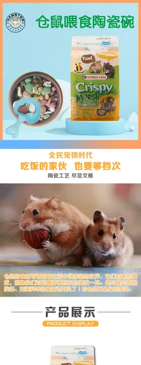 仓鼠喂食陶瓷碗