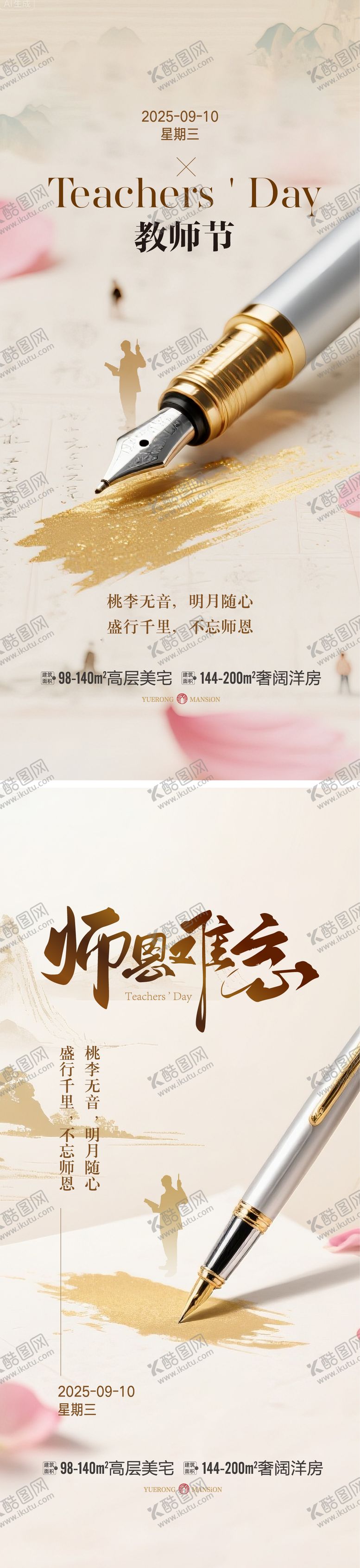 编号：33890308251045179633【酷图网】源文件下载-教师节海报