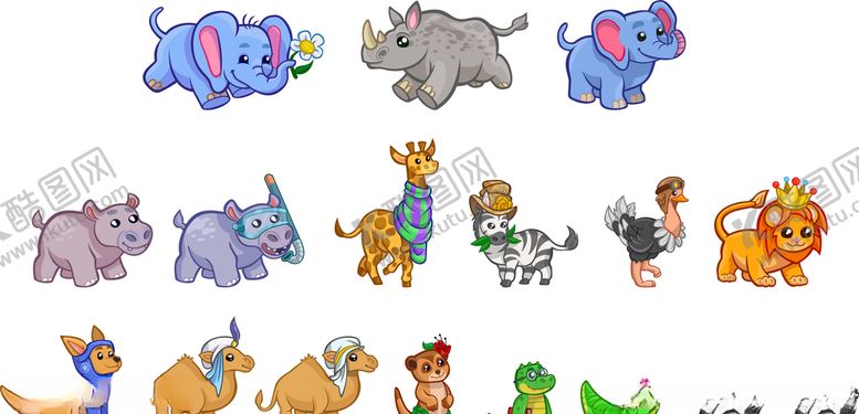 编号：99400909210344513245【酷图网】源文件下载-卡通矢量动物
