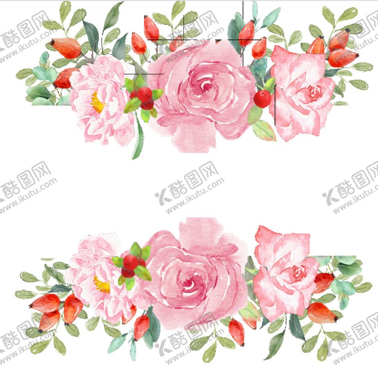 编号：84438209091137519670【酷图网】源文件下载-手绘粉色花卉装饰图案